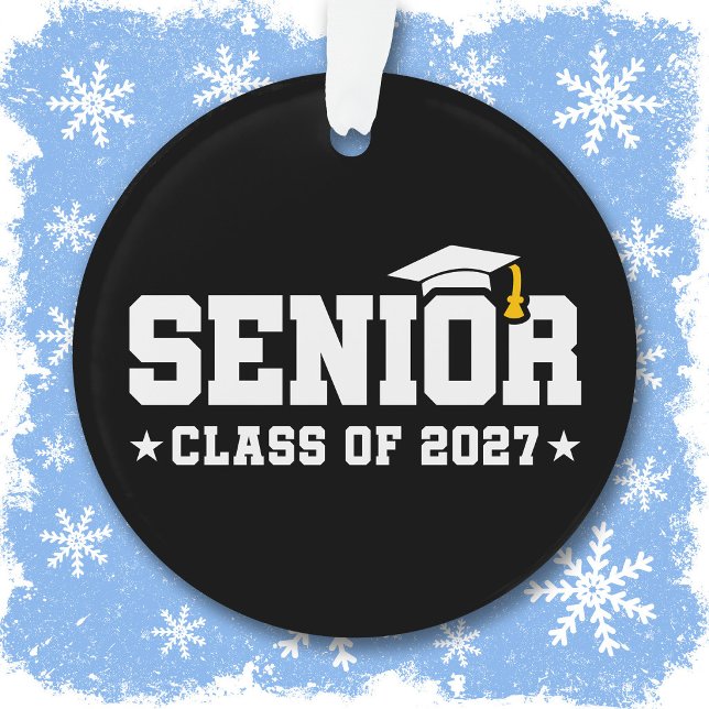 Senior Year Graduation School Pride Class of 2027 Ornament (Creator Uploaded)