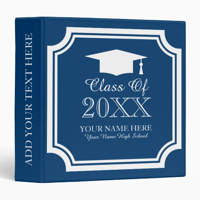Senior year school graduation photo album binder (Front/Spine)