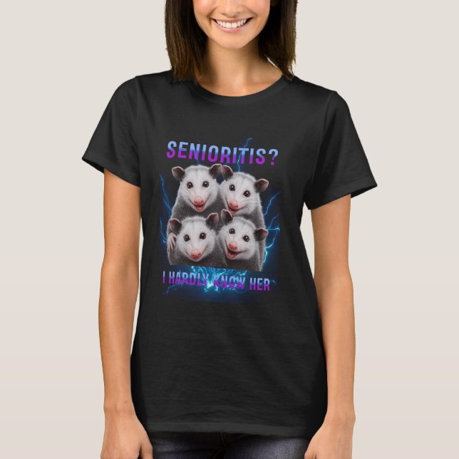 Senioritis Possums Class Of 2025 Seniors Graduatio T-Shirt (Front)