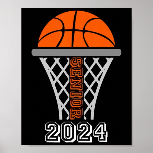 Seniors 2024 Graduation Basketball Player Class Of Poster