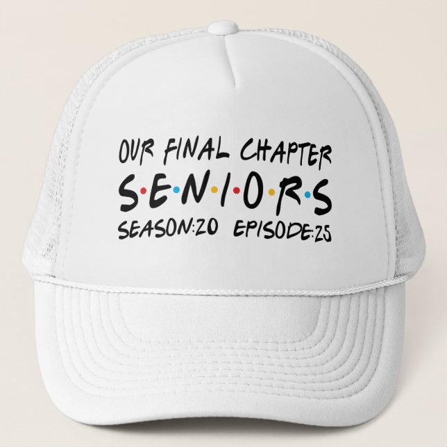 Seniors 2025 White Trucker Hat (Front)