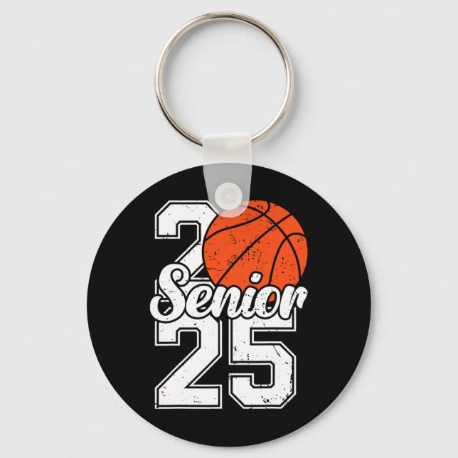 Seniors 25 Graduation Sketll Player Funny Cl Of 20 Keychain (Front)