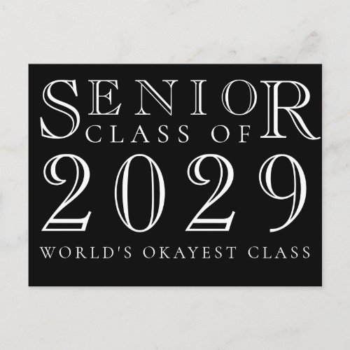 Seniors Class  Grad Party Postponed Announcement Postcard