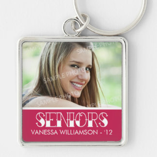 SENIORS Custom Graduation Keychain Gift (fuchsia)