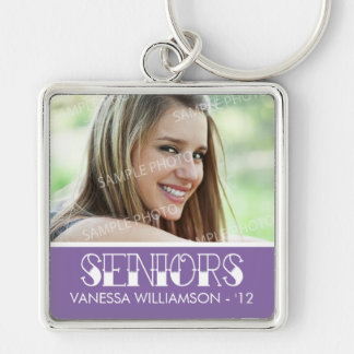 SENIORS Custom Graduation Keychain Gift (purple)