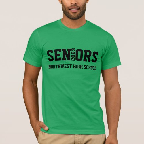 Seniors Graduation Shirt with Year and School Name