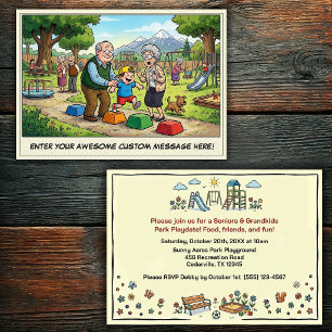 Seniors & Grandkids Day at the Playground Invitation