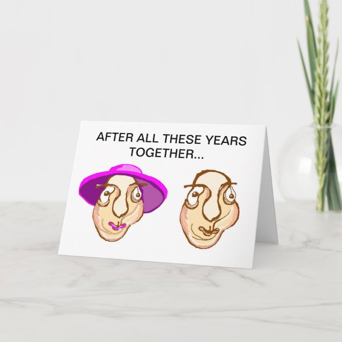 Seniors in love funny anniversary card | Zazzle