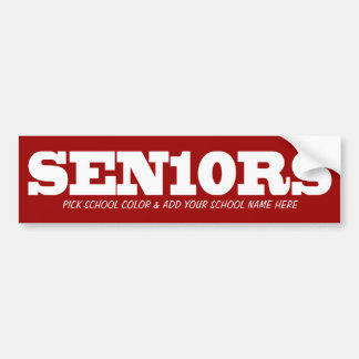 Seniors_Pick color and add School 2010 Bumper Sticker