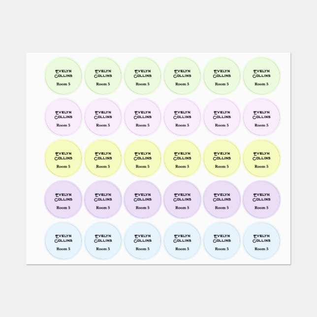 Seniors Residential Care Home Clothes Name Labels (Sheet)