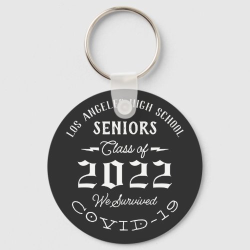 Seniors We Survived Covid Graduation Keychain