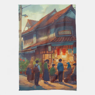 Senja di Warung Kopi Kitchen Towel