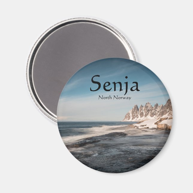 Senja Norway Souvenir Magnet (Front/Back)