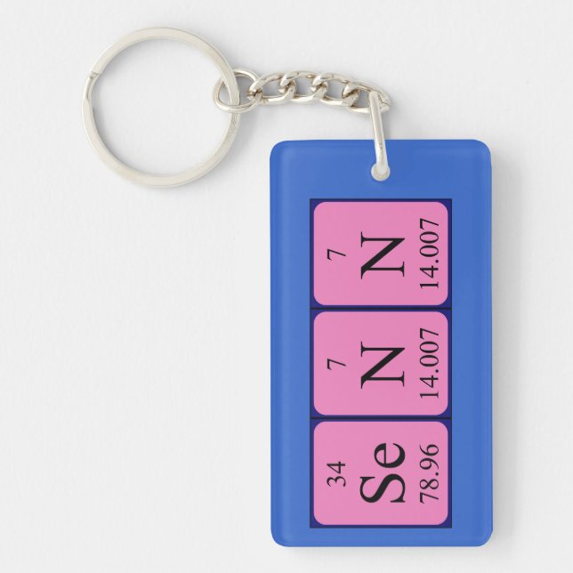 Senn periodic table name keyring (Front)