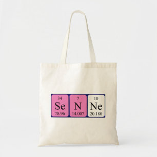 Senne periodic table name tote bag
