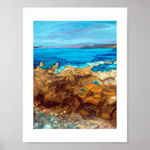 Sennen Cove Cornwall Oil Painting UK Coastal Poster