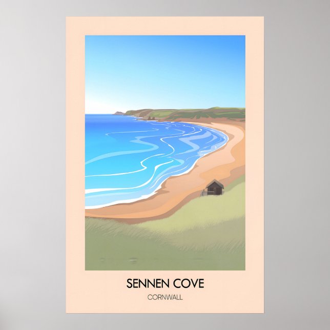Sennen Cove Cornwall Travel Poster (Front)