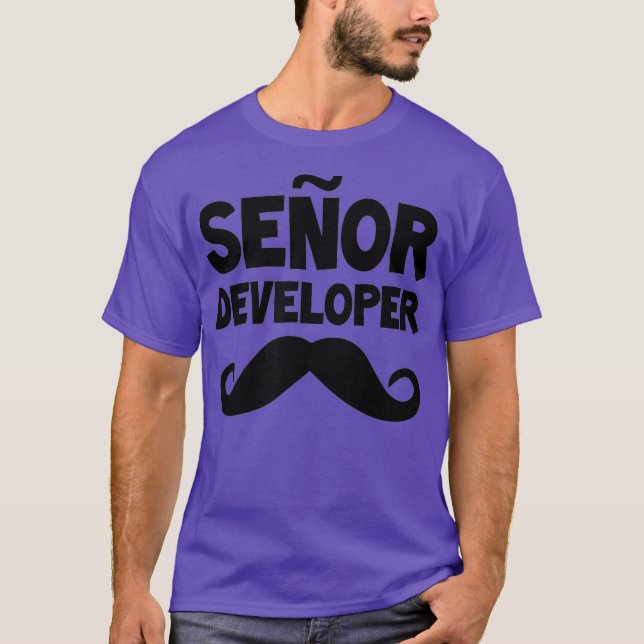 Senor Developer Funny Programmer Coding Software T-Shirt (Front)