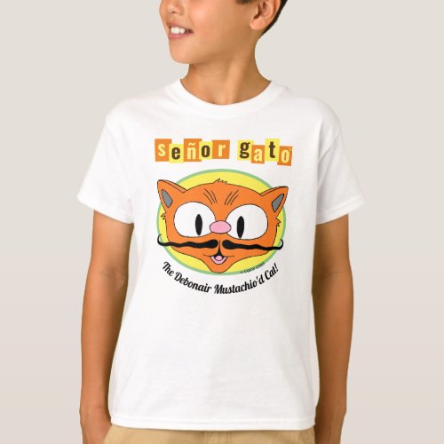 Seor Gato The Debonair Mustachiod Cat T_Shirt