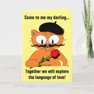 Señor Gato Valentines Day Sweetheart Romantic Card