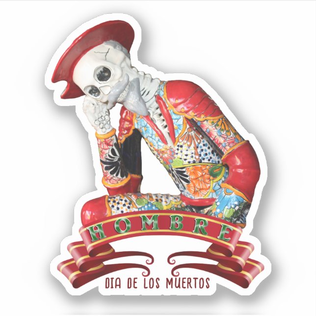 Señor Hombre Dia De Los Muertos Sticker (Front)