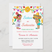 Senor or Senorita Fiesta Gender Reveal Invitation