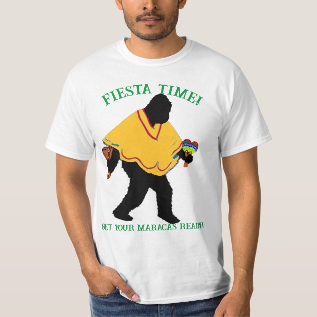 Senor Squatcho de Mayo with Poncho T-Shirt (Front)