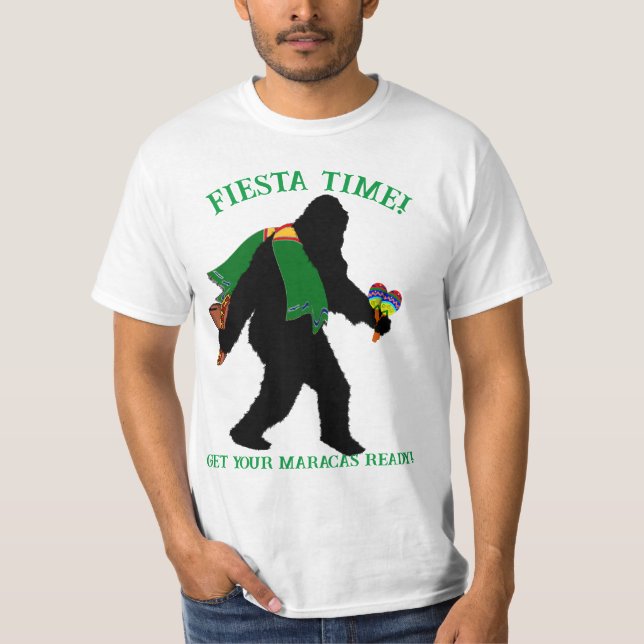 Senor Squatcho de Mayo with Poncho T-Shirt (Front)