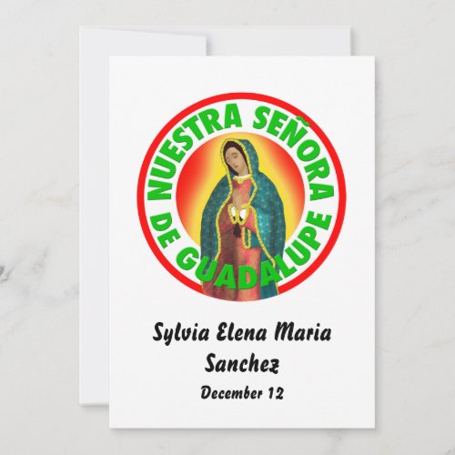 Seora de Guadalupe invite