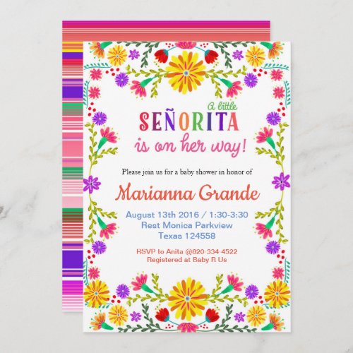 Senorita Fiesta Baby Shower Invitation