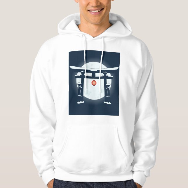 SenpaiXEL Snowy Torii Gate Hoodie (Front)