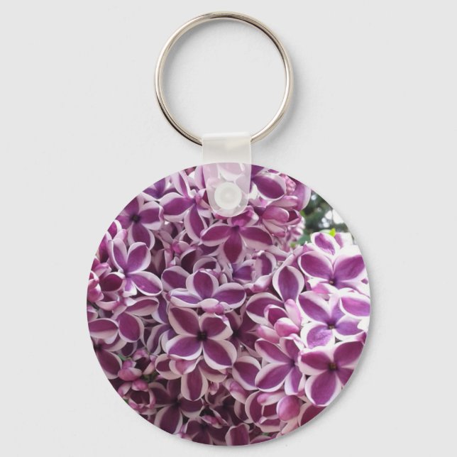 Sensation Lilac Flowers Keychain (Front)