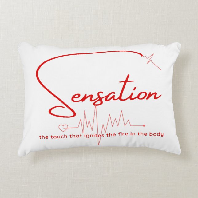 Sensation Pulse Heartline Accent Pillow (Front)