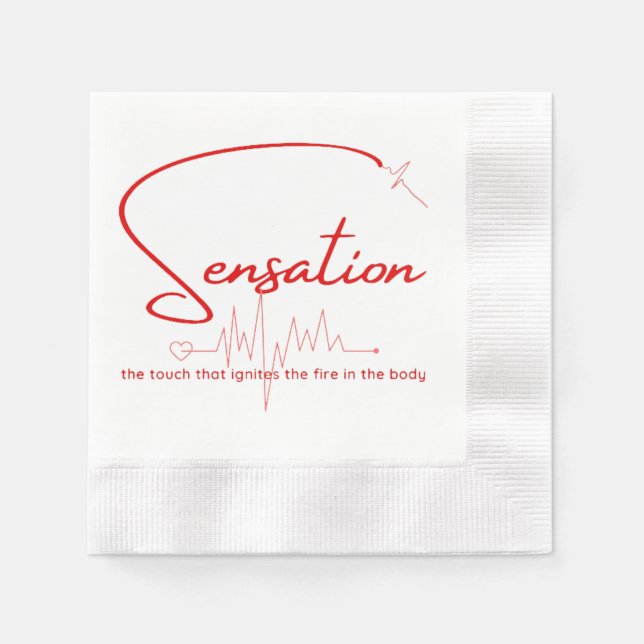Sensation Pulse Heartline Napkins (Front)