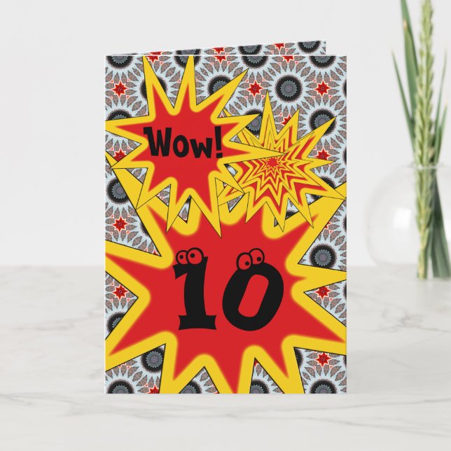 Sensational 10th Birthday Starburst Celebration Card (Front)