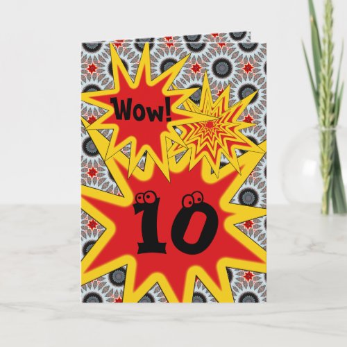 Sensational 10th Birthday Starburst Celebration Card