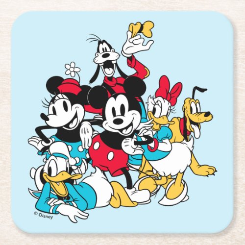 Sensational 6  A Classic Group Shot Square Paper Coaster