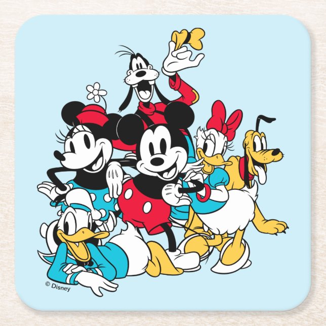 Sensational 6 | A Classic Group Shot Square Paper Coaster (Front)