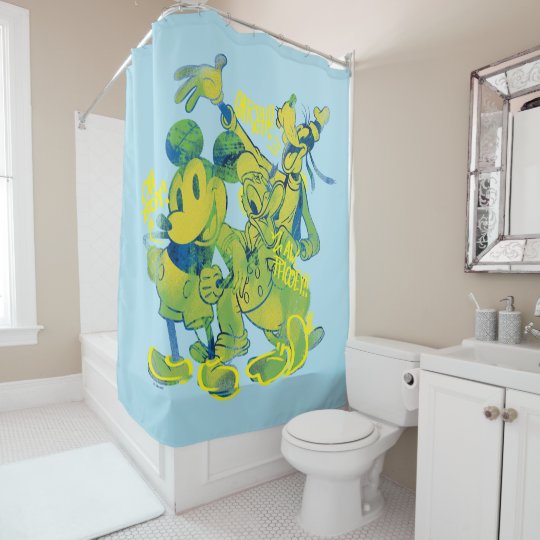 Sensational 6 Mickey Donald And Goofy Shower Curtain 