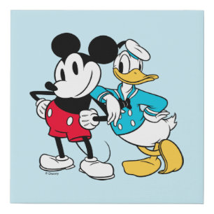 Sensational 6    Mickey Mouse & Donald Duck Faux Canvas Print