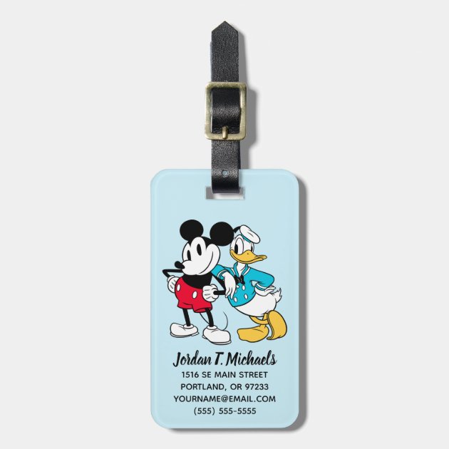 Mickey Mouse \u0026 Donald Duck Luggage Tag 