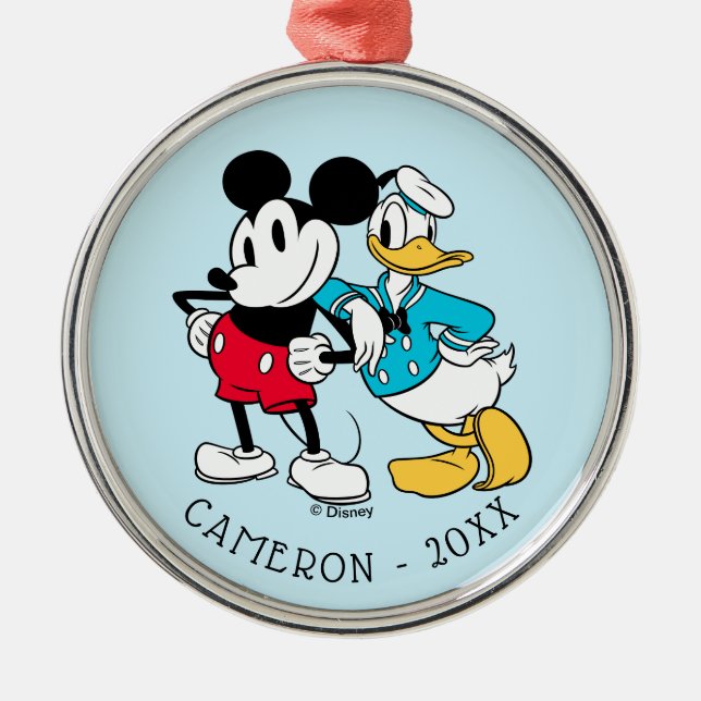 Sensational 6  | Mickey Mouse & Donald Duck Metal Ornament (Front)