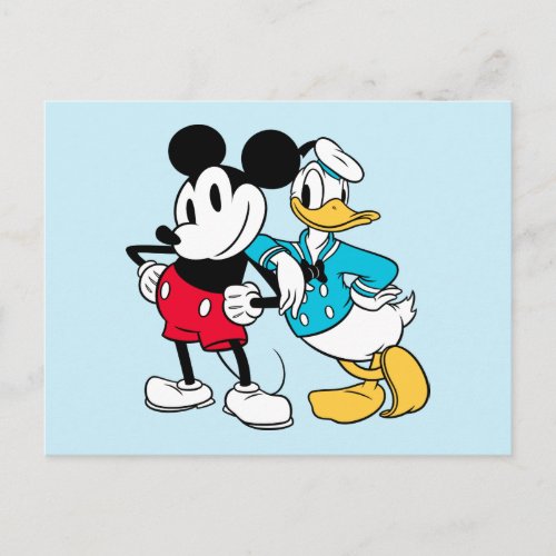 Sensational 6   Mickey Mouse  Donald Duck Postcard