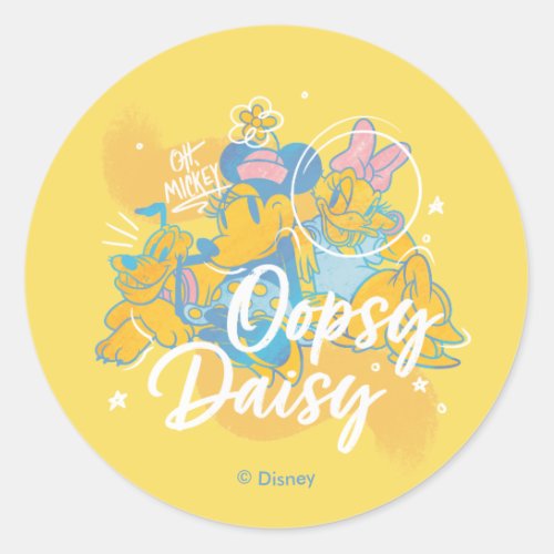 Sensational 6   Oopsy Daisy Classic Round Sticker