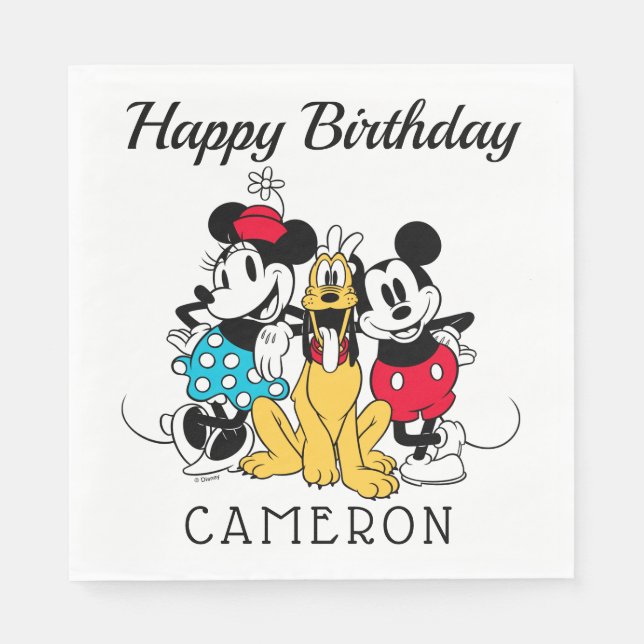 Sensational 6 | Trio of Friends - Happy Birthday Napkins (Front)