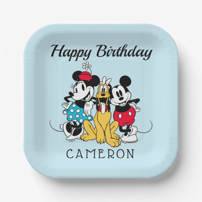 Sensational 6 | Trio of Friends - Happy Birthday Paper Plates (Front)