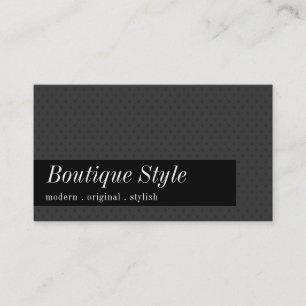 SENSATIONAL DESIGNER simple polka dot gray black Business Card