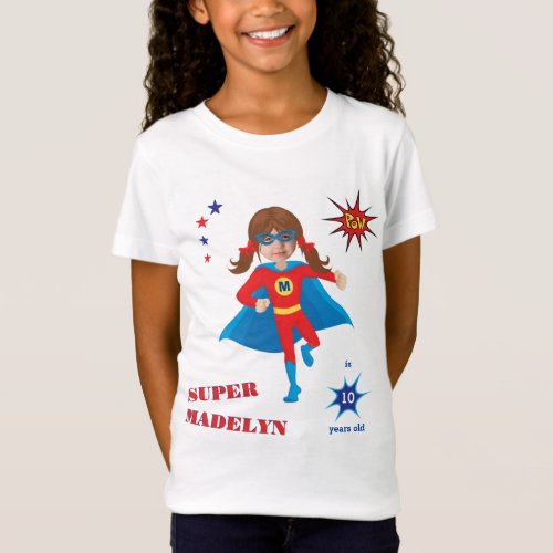 Sensational Girl Superhero Birthday Fantastic T_Shirt