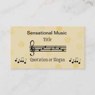 Sensational Music Business Business Card