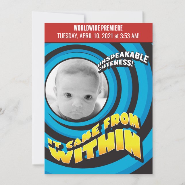 SENSATIONAL! SHOCKING! Customize Vintage Movie Announcement (Front)